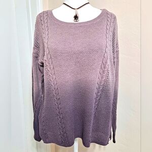 American Eagle Outfitters Purple Ombre Knit Sweater Size Medium